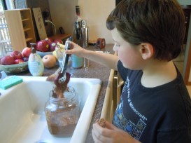 Taking out the cabbage